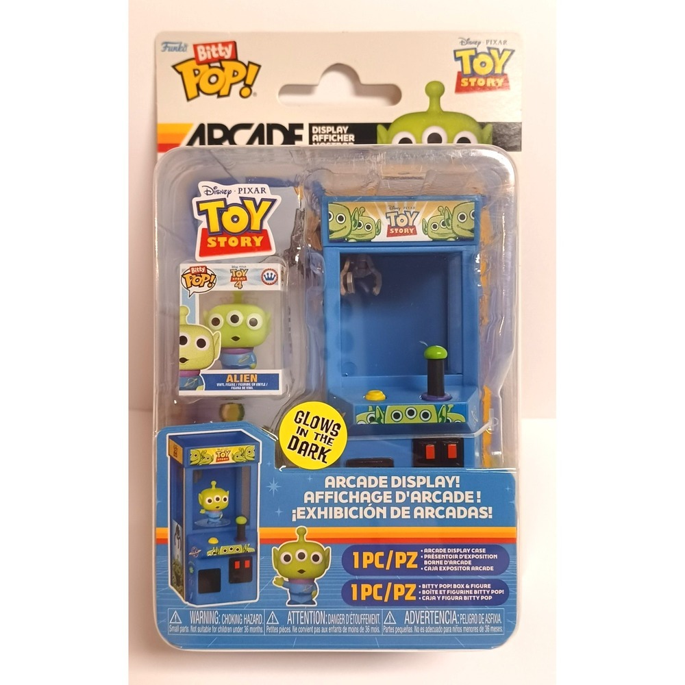 Funko Bitty Pop Arcade Toy Story Alien Claw Machine Glow in the Dark Mini Figure